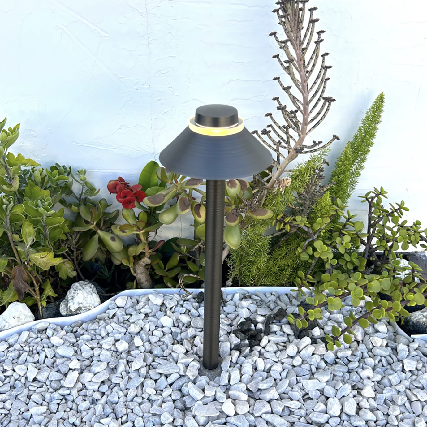 Mini Path Light Solid Cast Brass 18