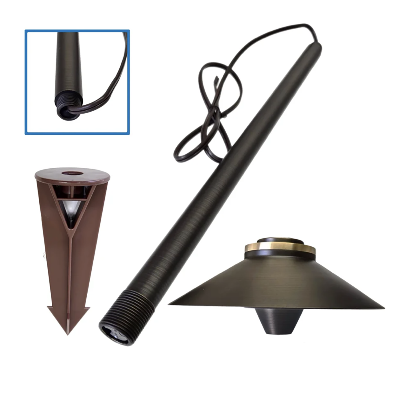 Path Light Solid Cast Brass 19