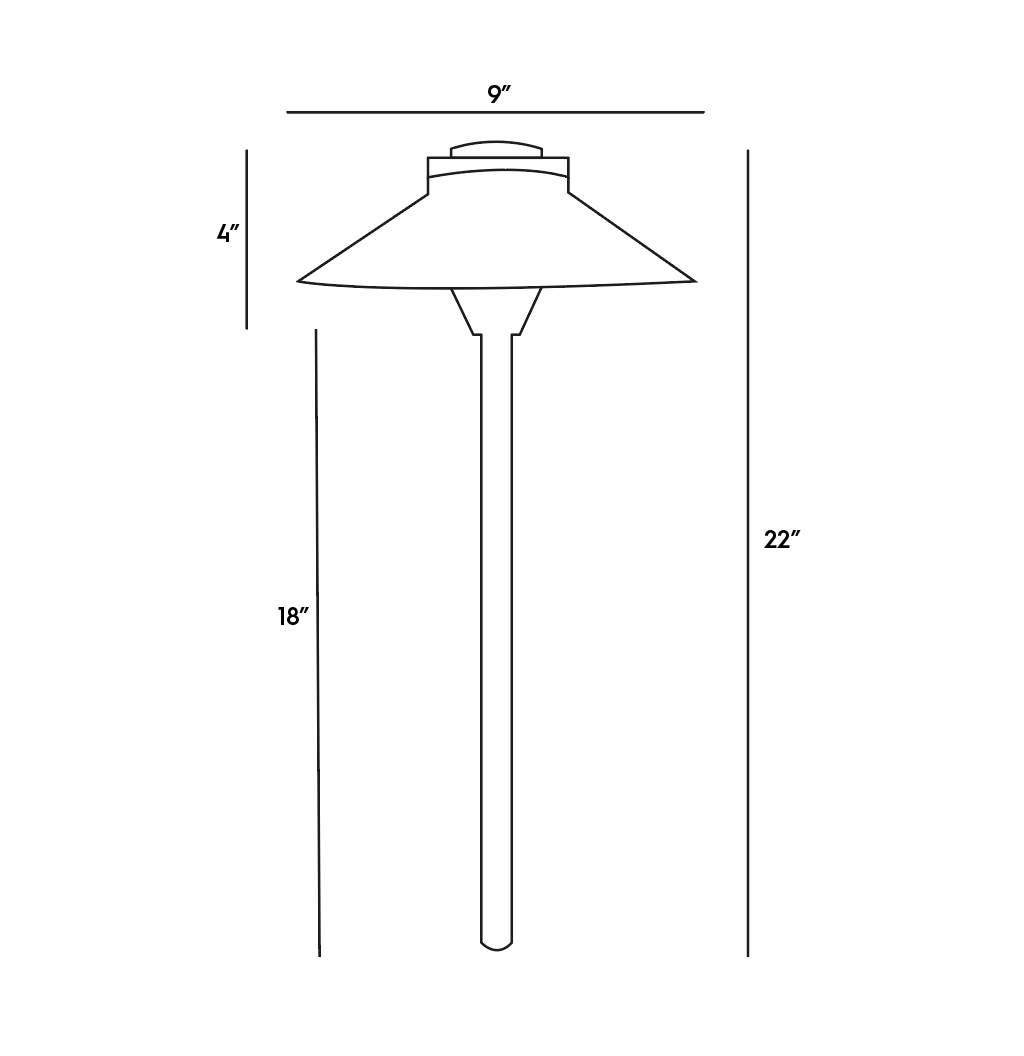 Path Light Solid Cast Brass 19