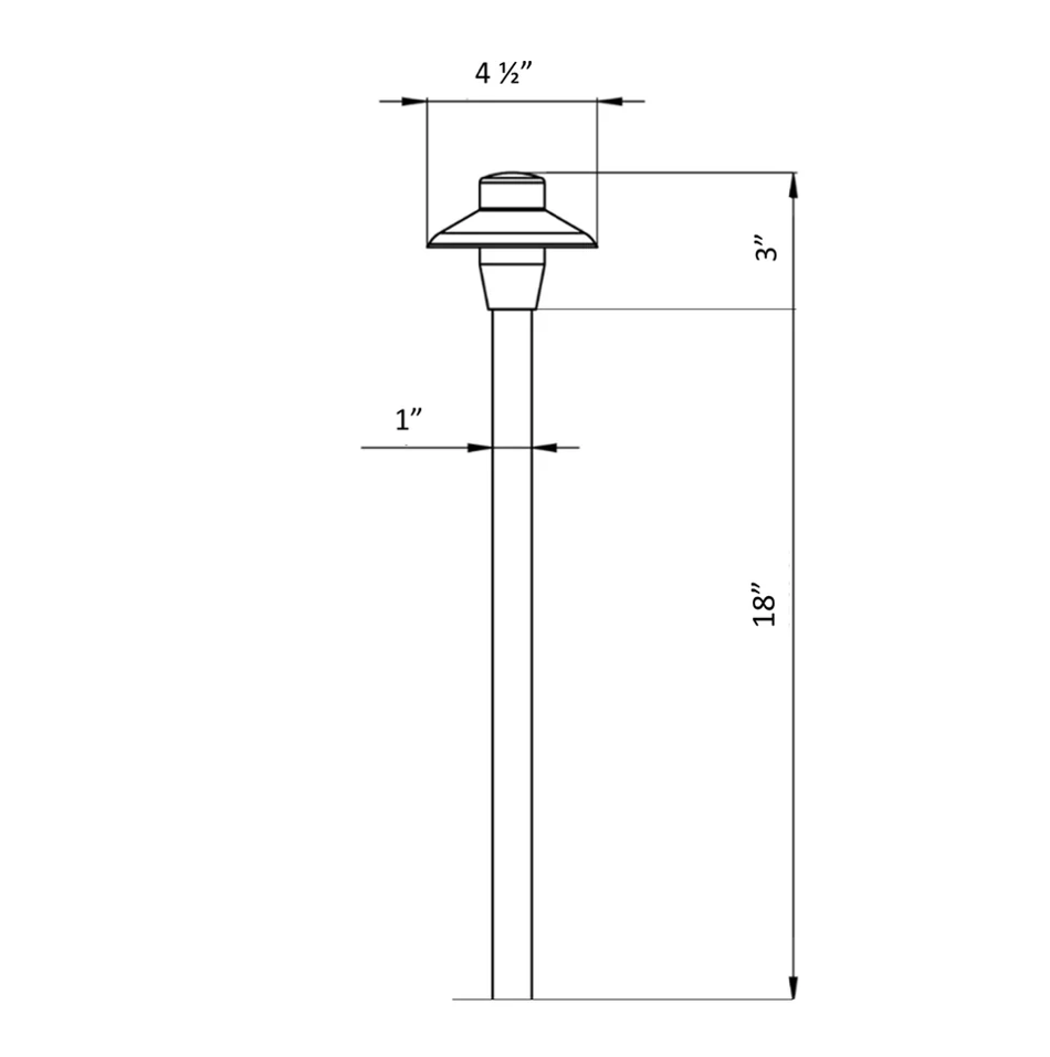 Path Light Solid Cast Brass 50