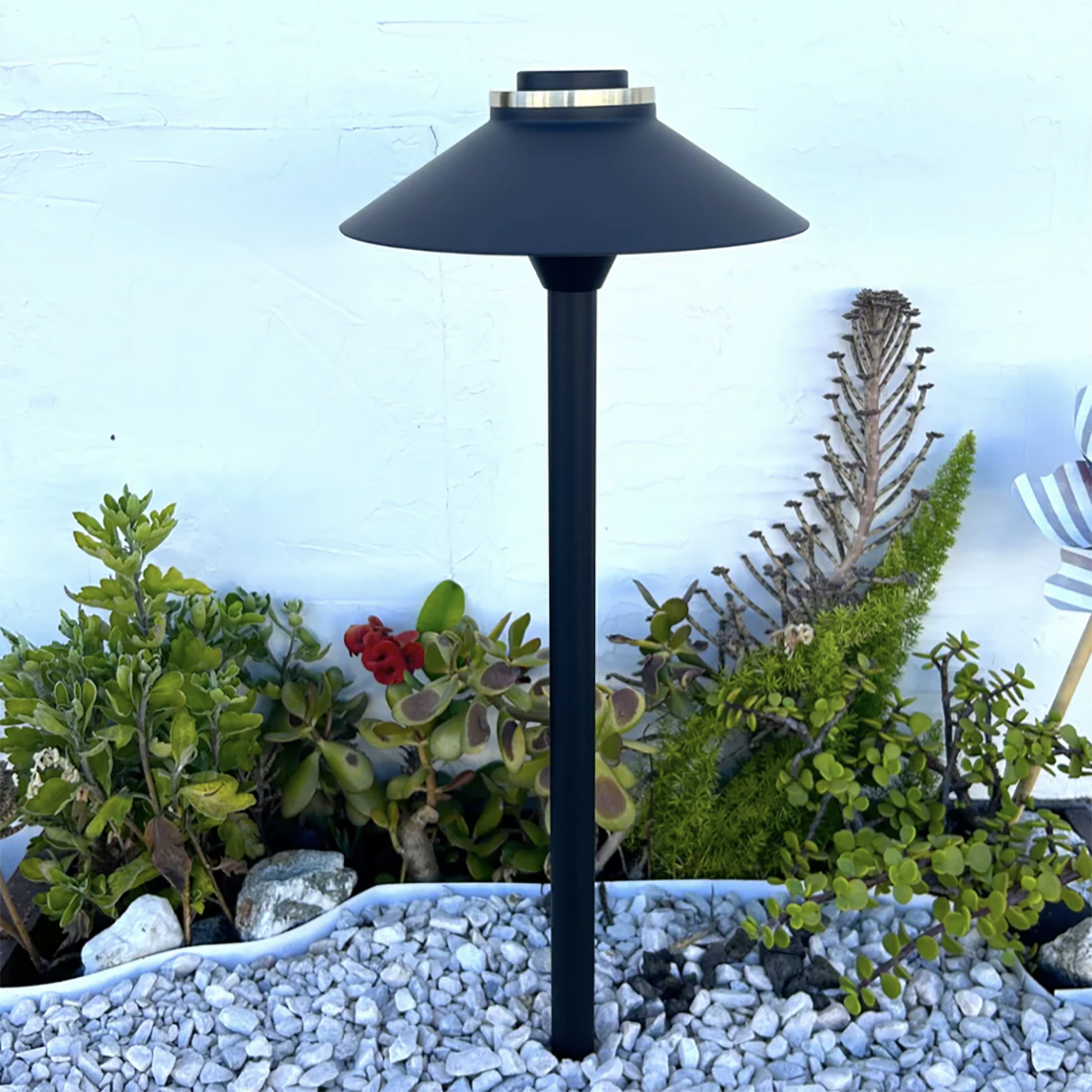 Black Path Light Solid Cast Brass 19