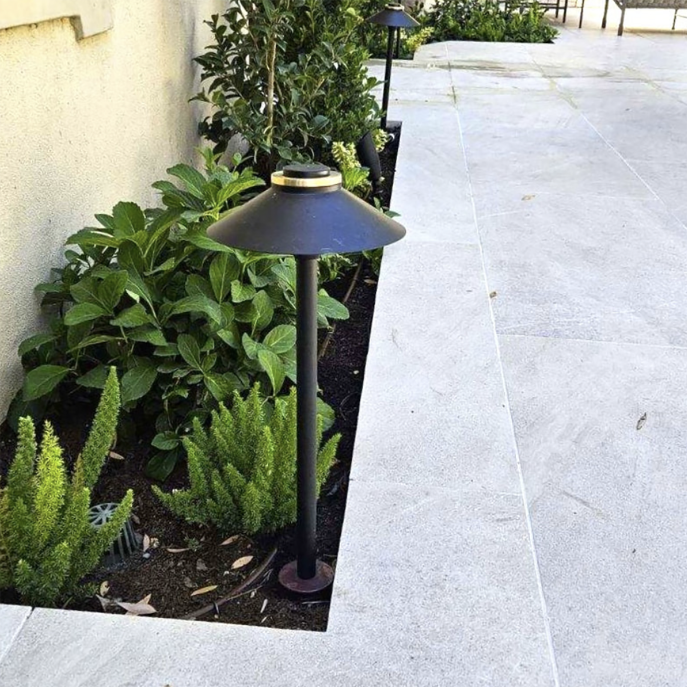 Black Path Light Solid Cast Brass 19