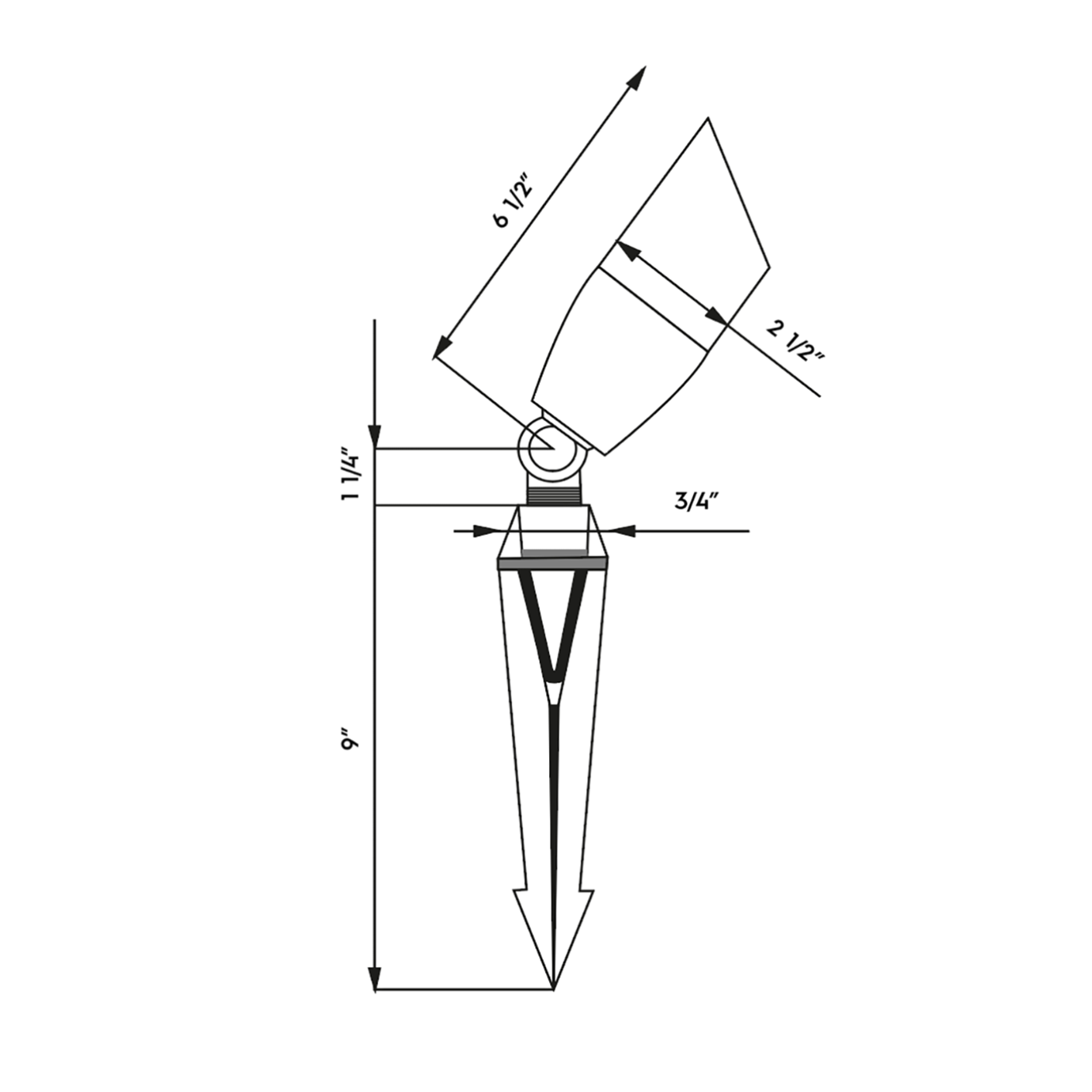 Outdoor Spotlight Solid Brass 50A