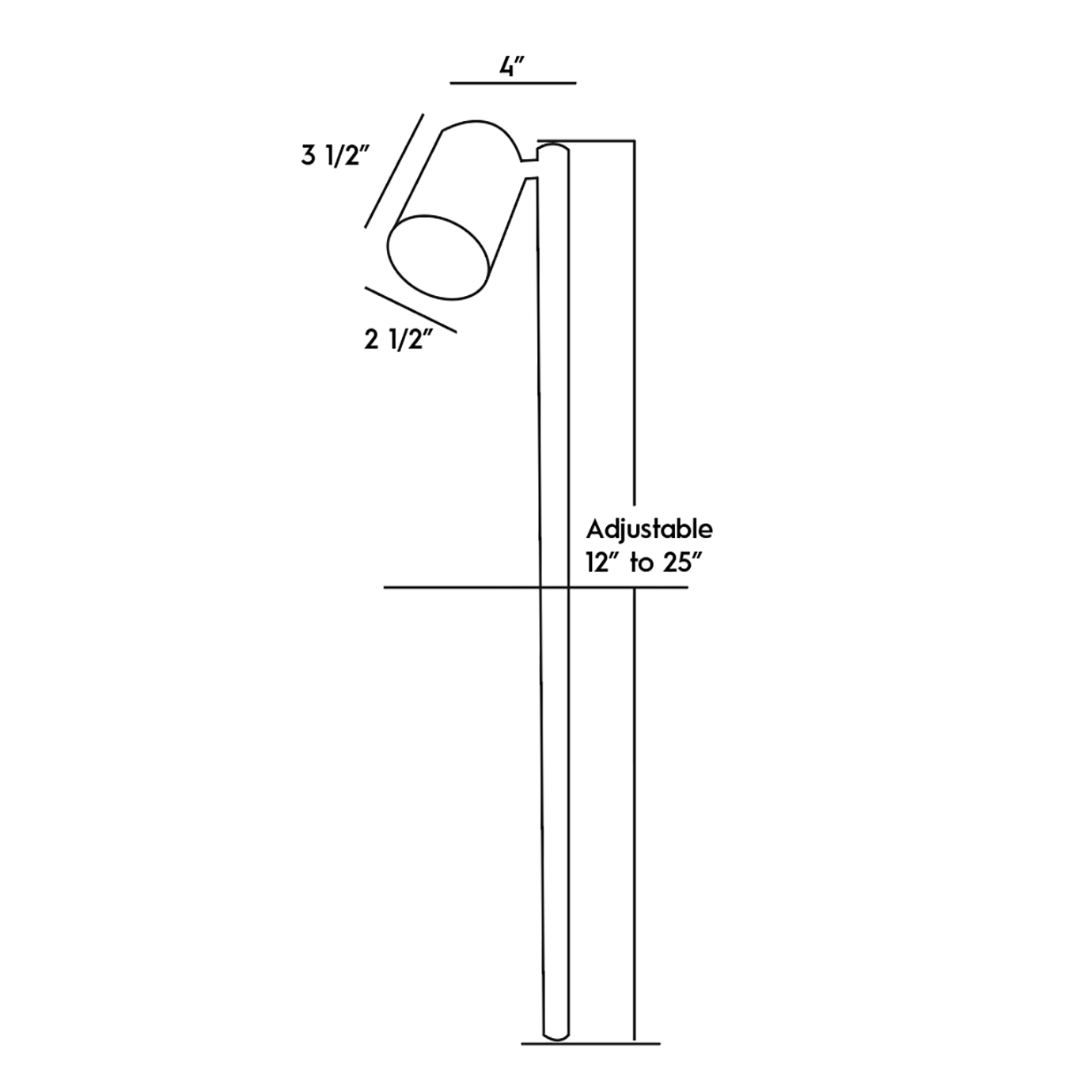 Directional Path Light Solid Brass 96