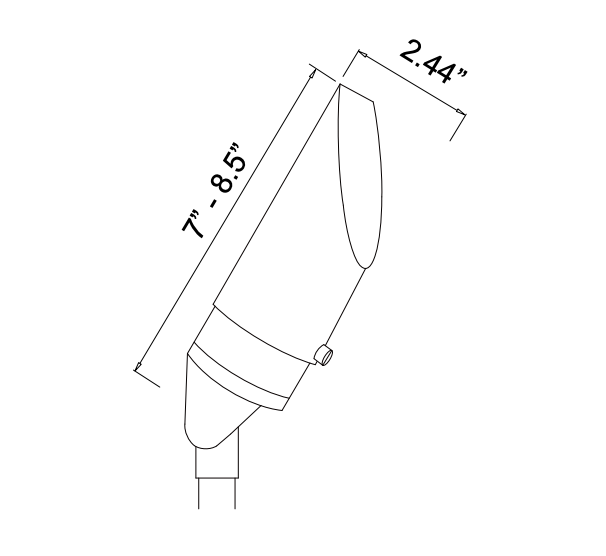 Outdoor Spotlight Solid Brass with Adjustable Shroud