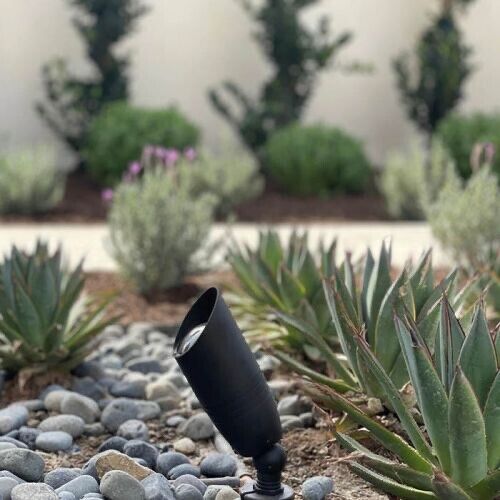 Outdoor Directional Spot Light Solid Brass Black Matte Finish