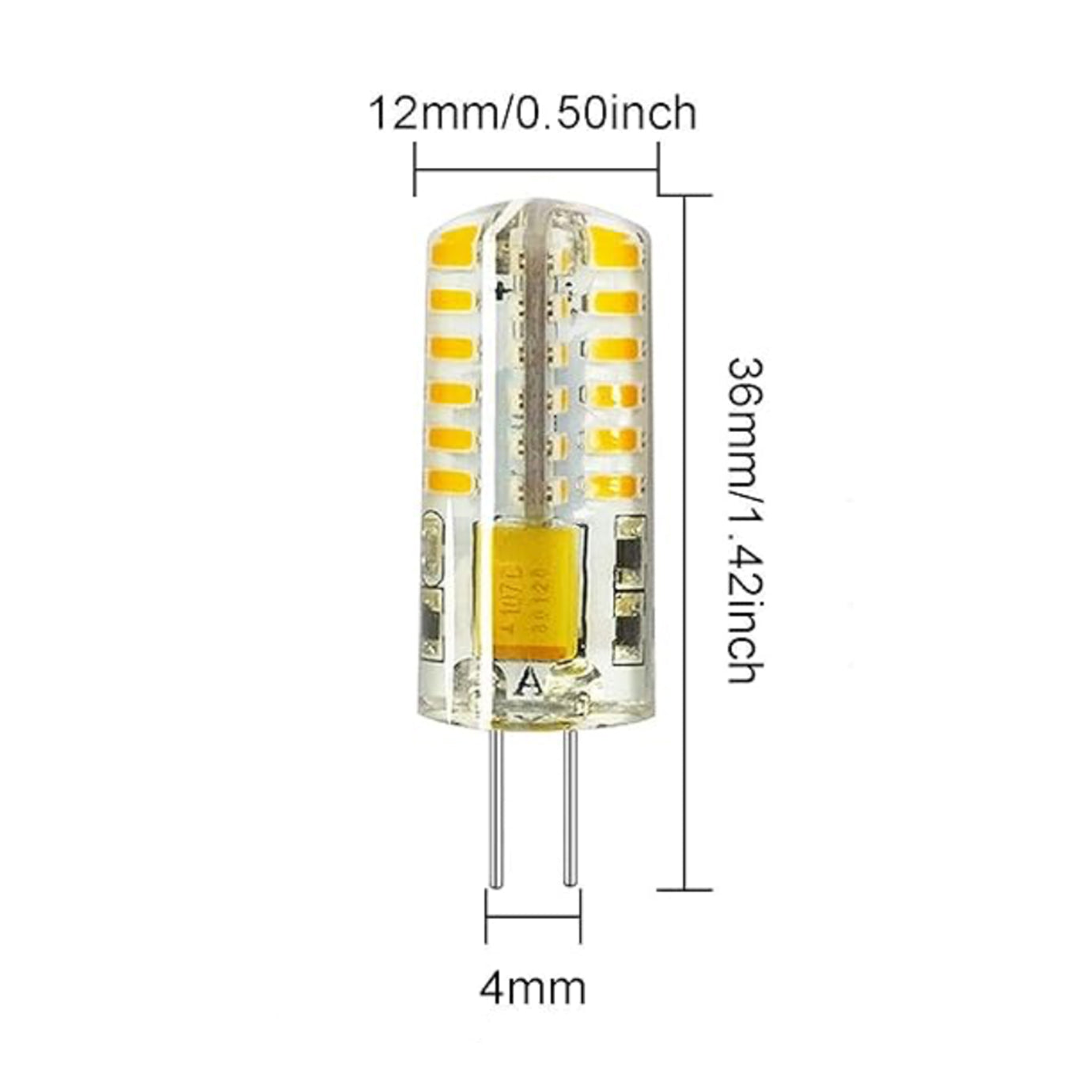 G4 Bi-Pin Base 2.5W 2700K/3000K Warm White 360° LED Bulb Dimmable 12V AC/DC A03K