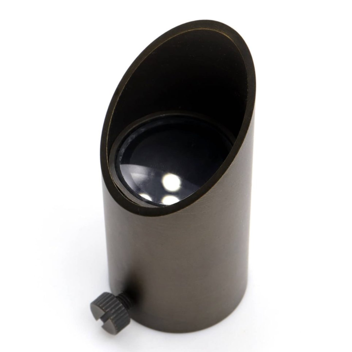 Outdoor Mini Spot Light Die Cast Brass Matte Bronze Finish MR8 Socket