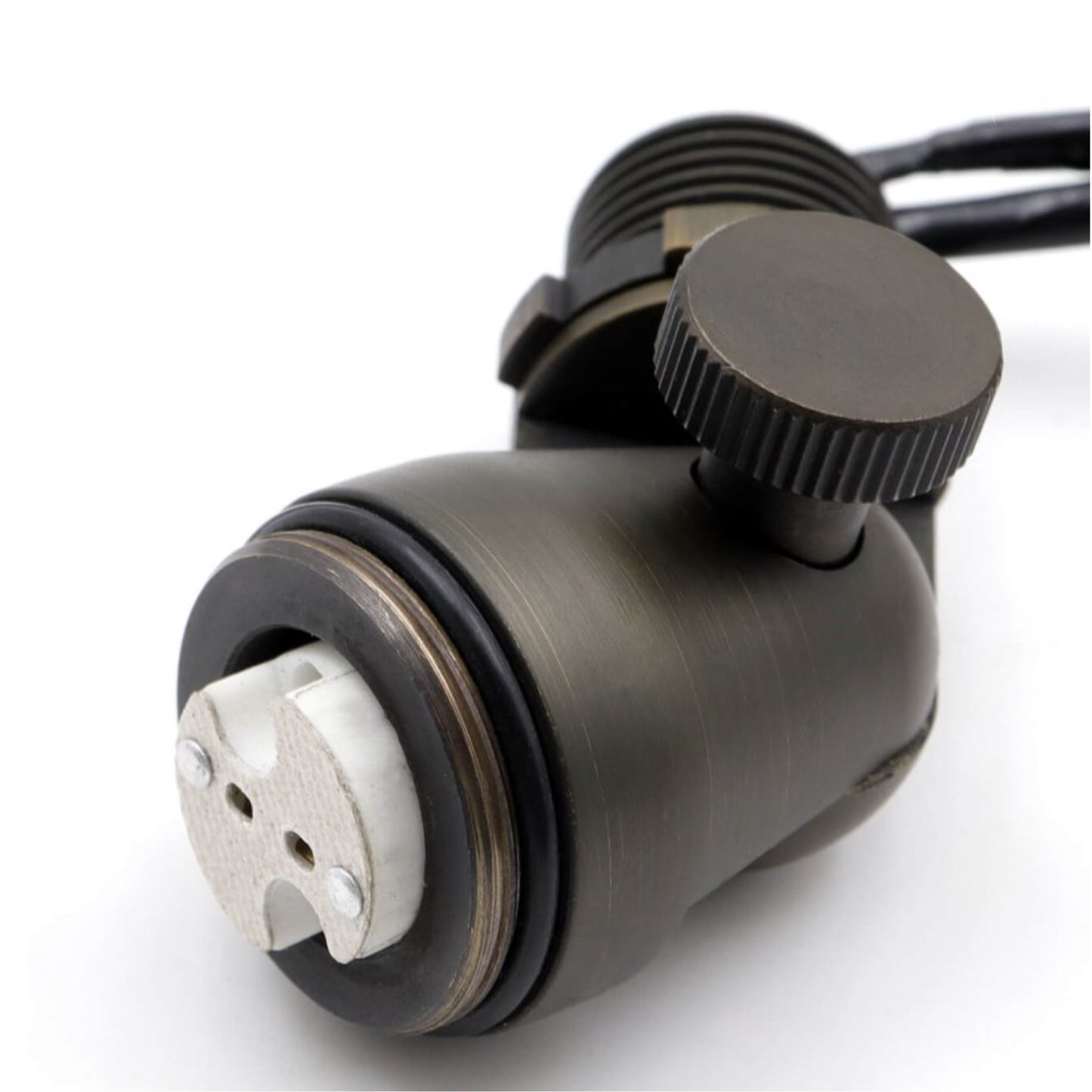 Outdoor Mini Spot Light Die Cast Brass Matte Bronze Finish MR8 Socket