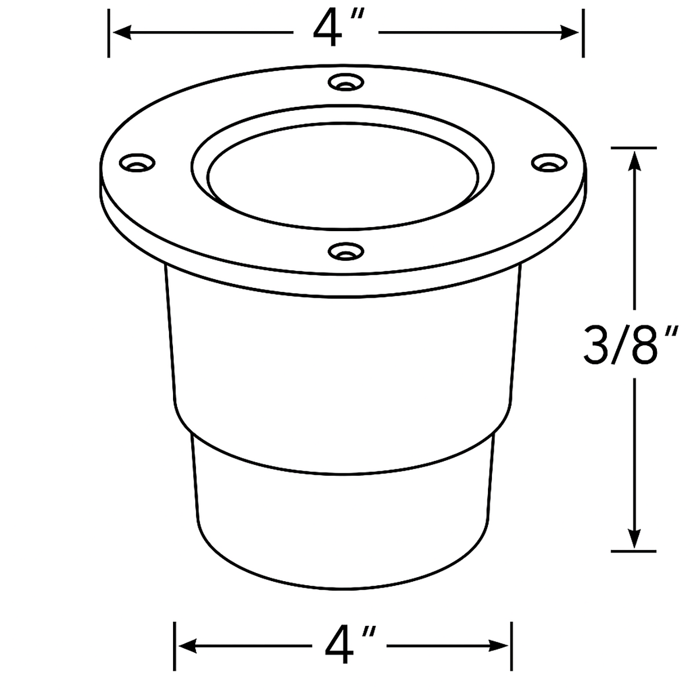 Black In-Ground Well Light Solid Brass 20