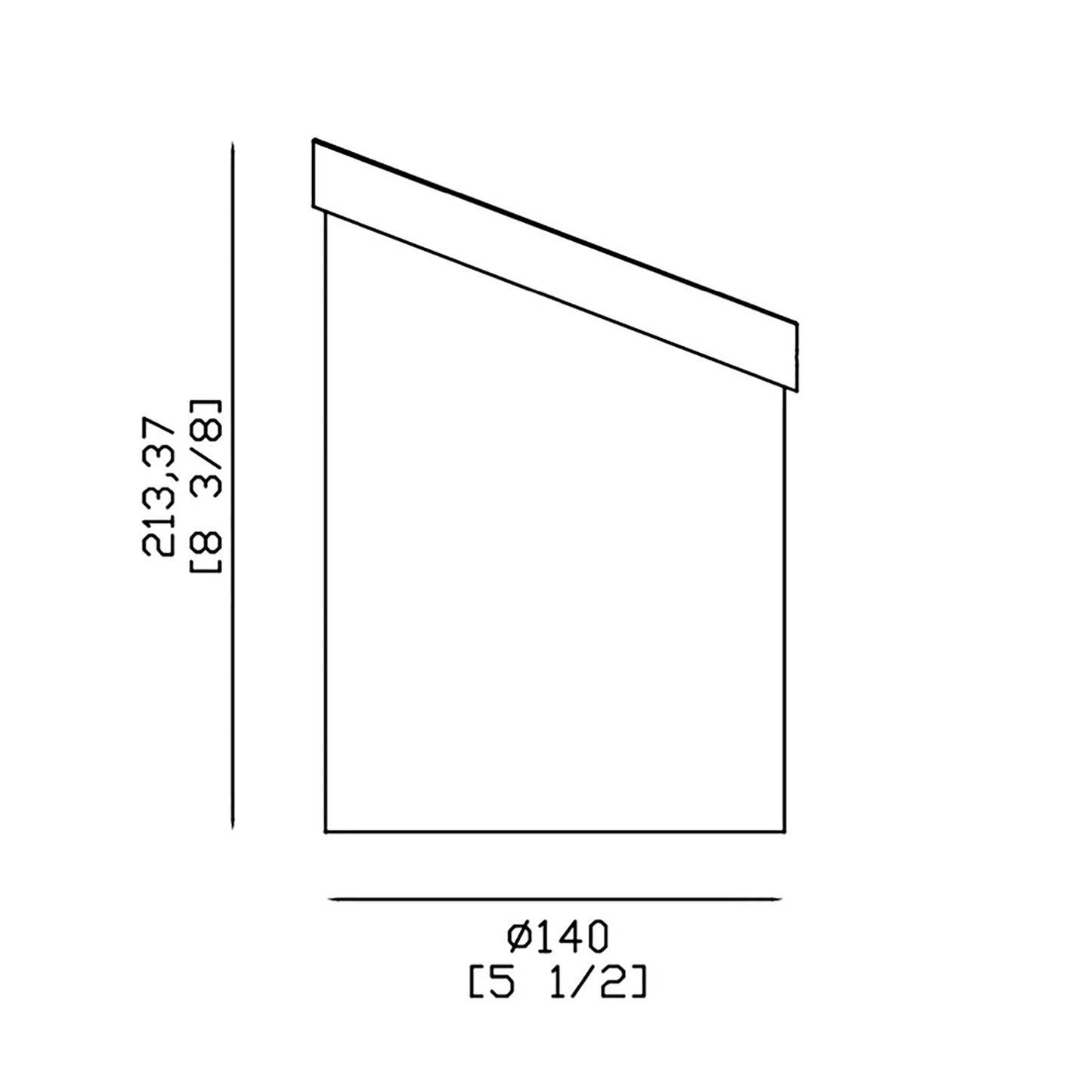 In-Ground Well Light PVC & Solid Brass Bevel Top 06B