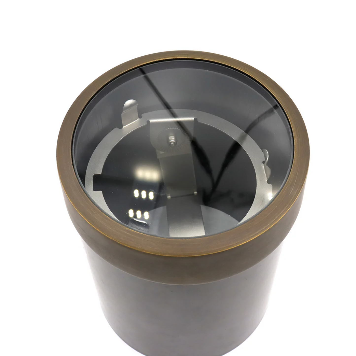 In-Ground Well Light PVC & Solid Brass Flat Top 07B