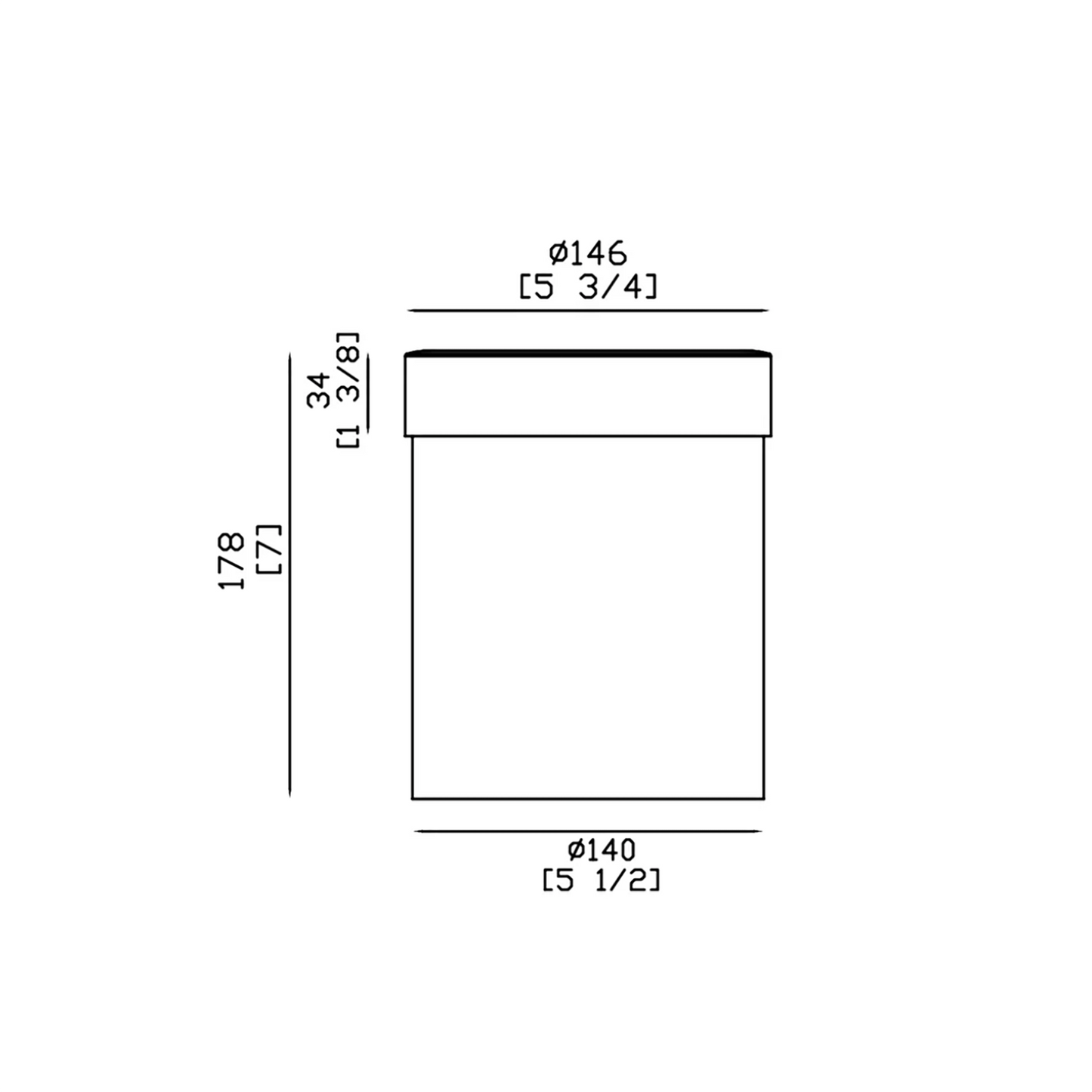 In-Ground Well Light PVC & Solid Brass Flat Top 07B