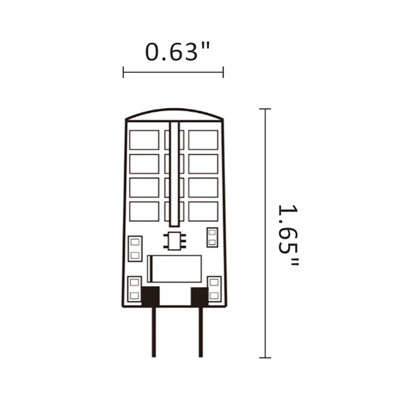 G4 Base Led Bulb 3W Silicon Potted Warm White 2700K/3000K LL4S3