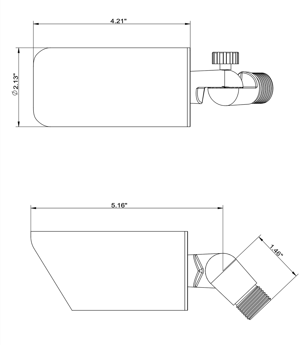 Outdoor Directional Spot Light Solid Brass Tube Bronze Finish