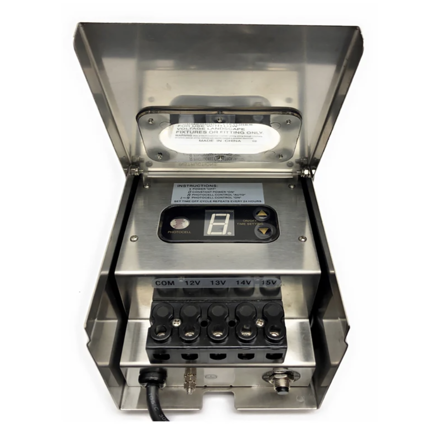 Transformer Steel 300W with Digital Timer and Photocell Build-In Low Voltage