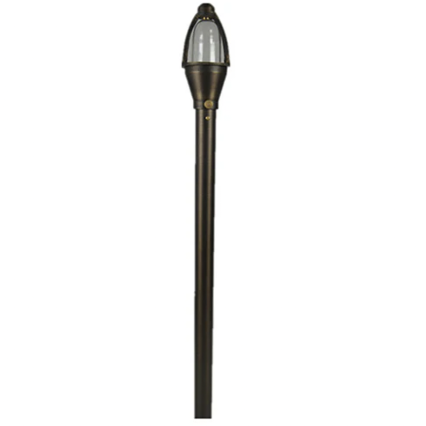Path Light Solid Brass 8.4 in Hat Antique Bronze Finish