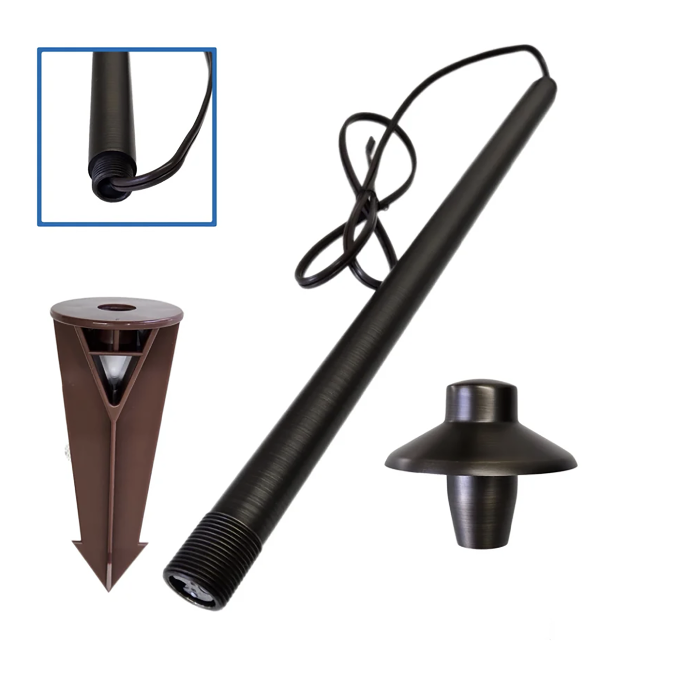 Path Light Solid Cast Brass 50