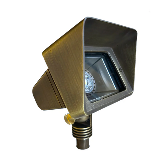 Outdoor Lighting Low Voltage Solid Cast Brass Flood Light in Natural Bronze