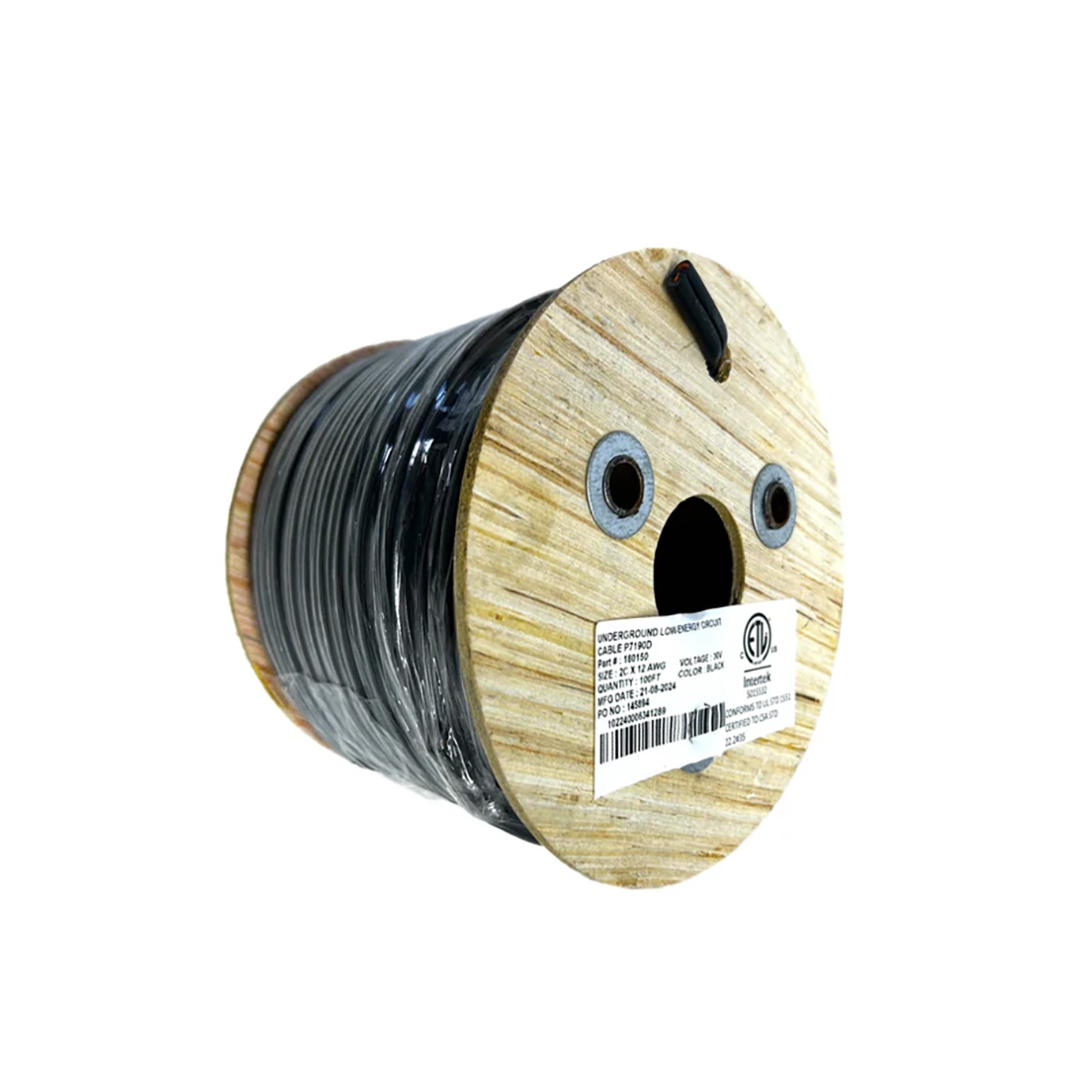 Direct Burial Copper Wire Cable Low Voltage 12/2 100Ft Outdoor Landscape Lighting