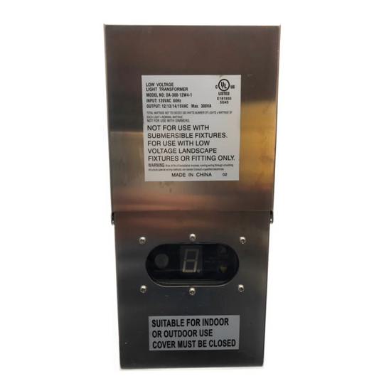 Transformer Steel 300W with Digital Timer and Photocell Build-In Low Voltage