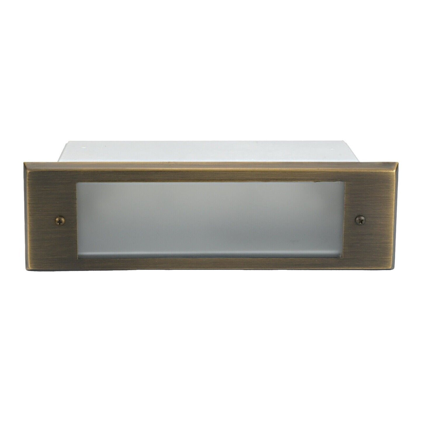 Outdoor Step Light Solid Brass Frosted Glass