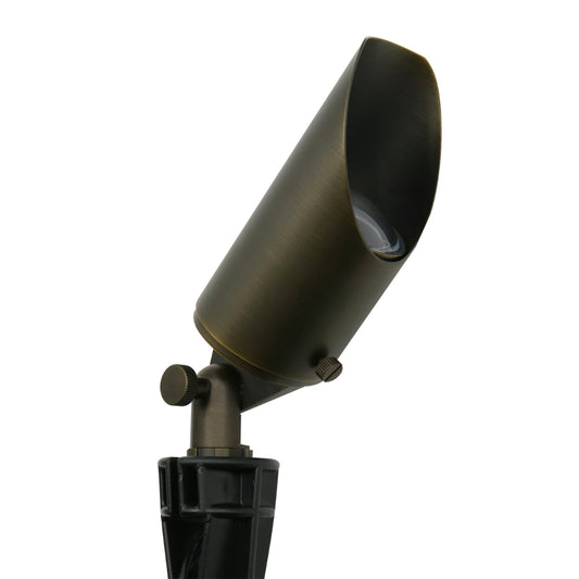 Outdoor Spotlight Solid Brass with Adjustable Shroud