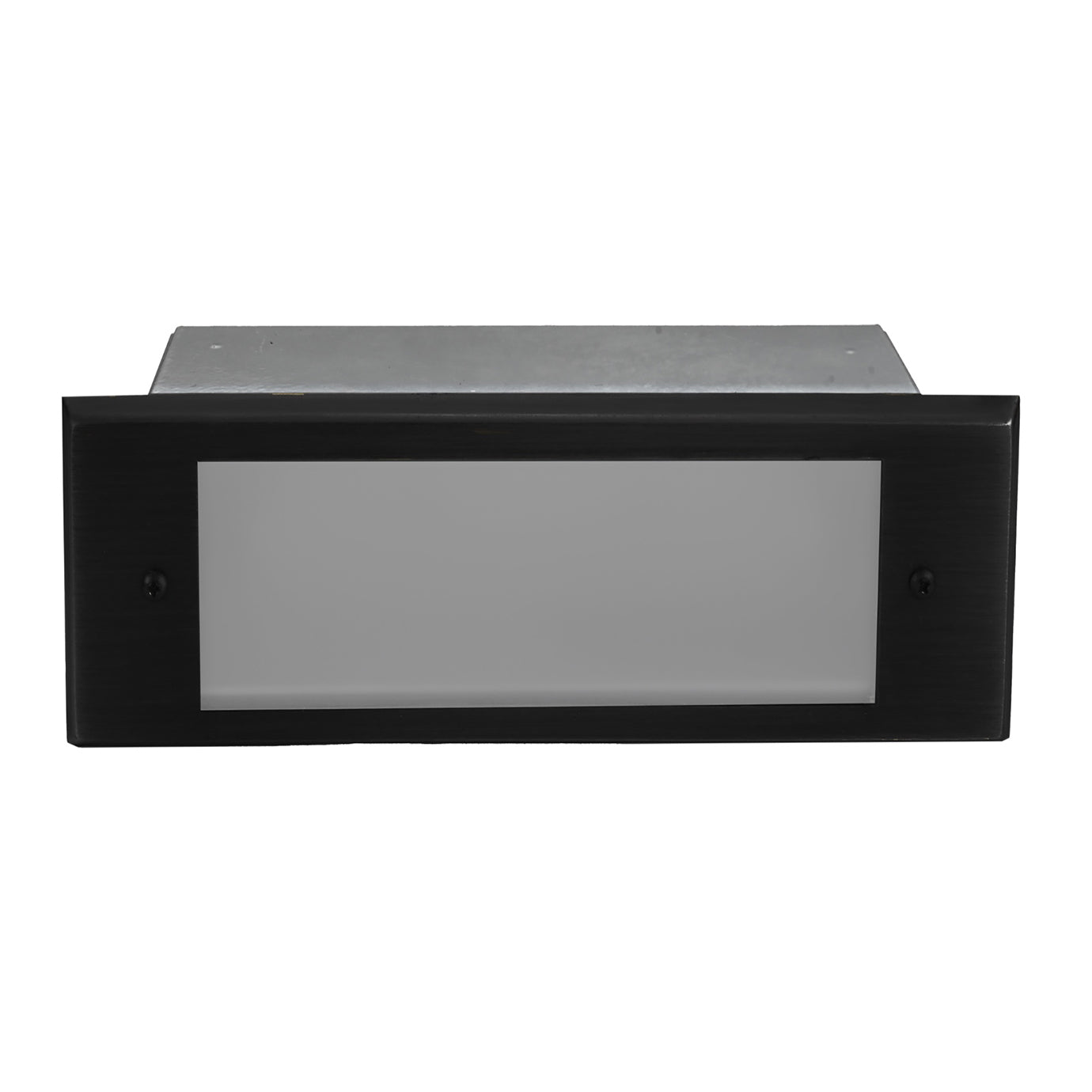 Outdoor Step Light Solid Brass Frosted Glass Black Matte Finish