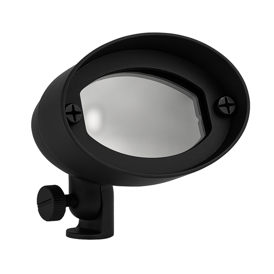 Black Flood Light Oval Shape Solid Brass
