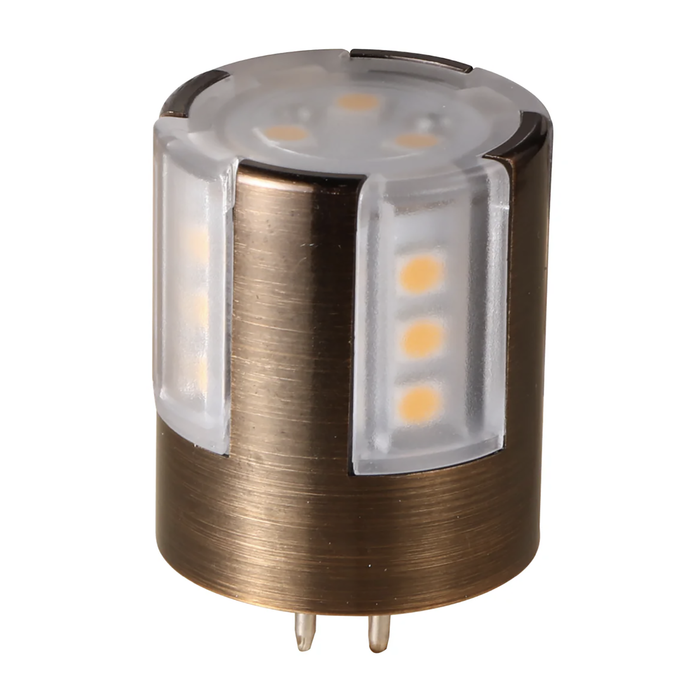 G4 Base Led Bulb 2W Brass Construction Warm White 2700K/3000K LL4B2