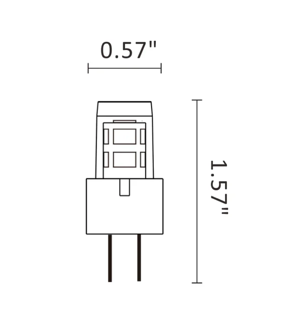 G4 Base Led Bulb 2W Ceramic Base Warm White 2700K/3000K LL4C2