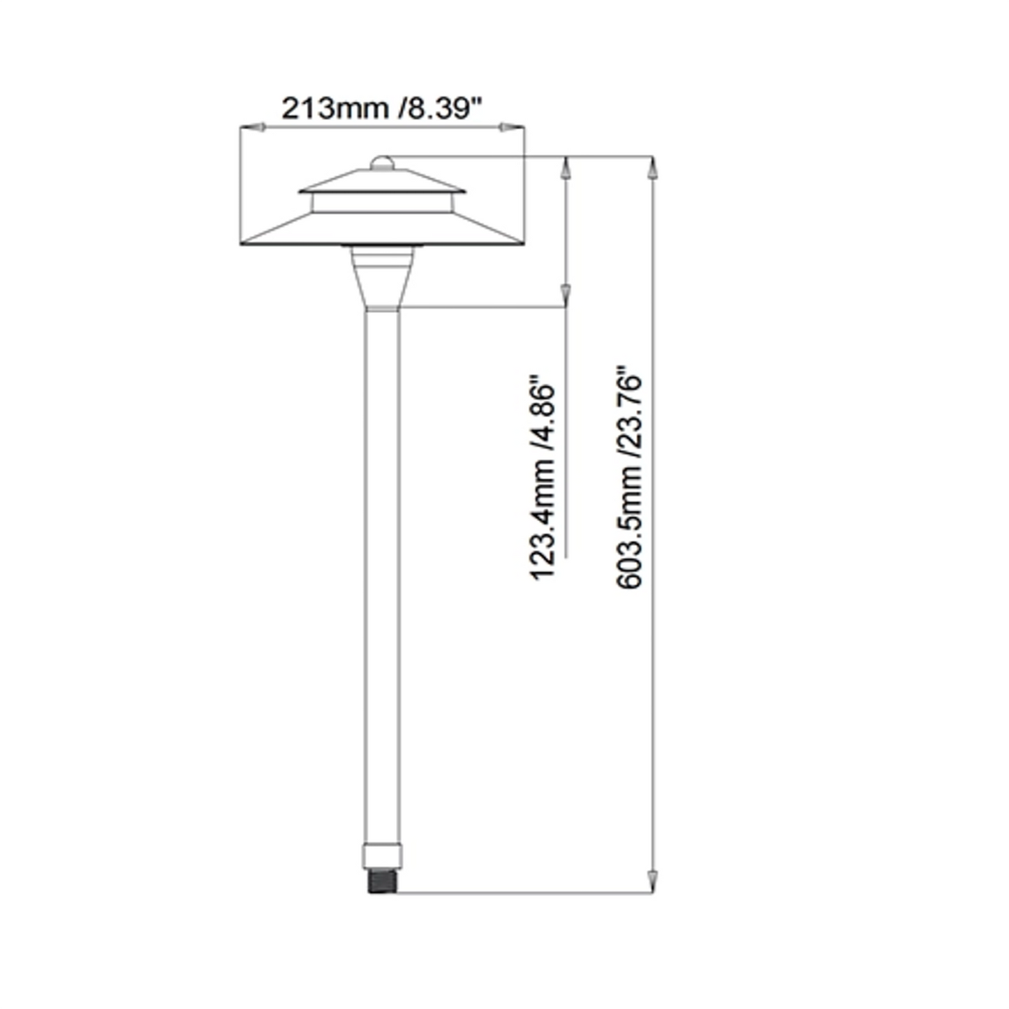 Path Light Solid Cast Brass Light Bronze PL10B