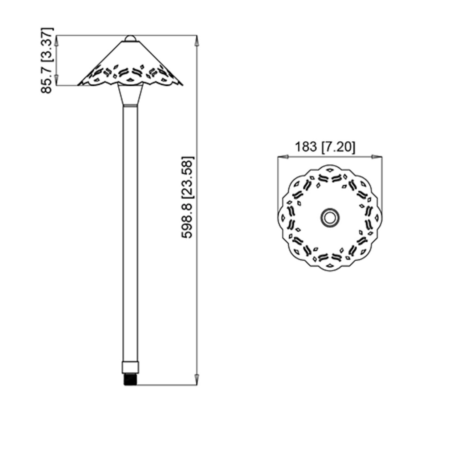 Path Light Solid Brass 27