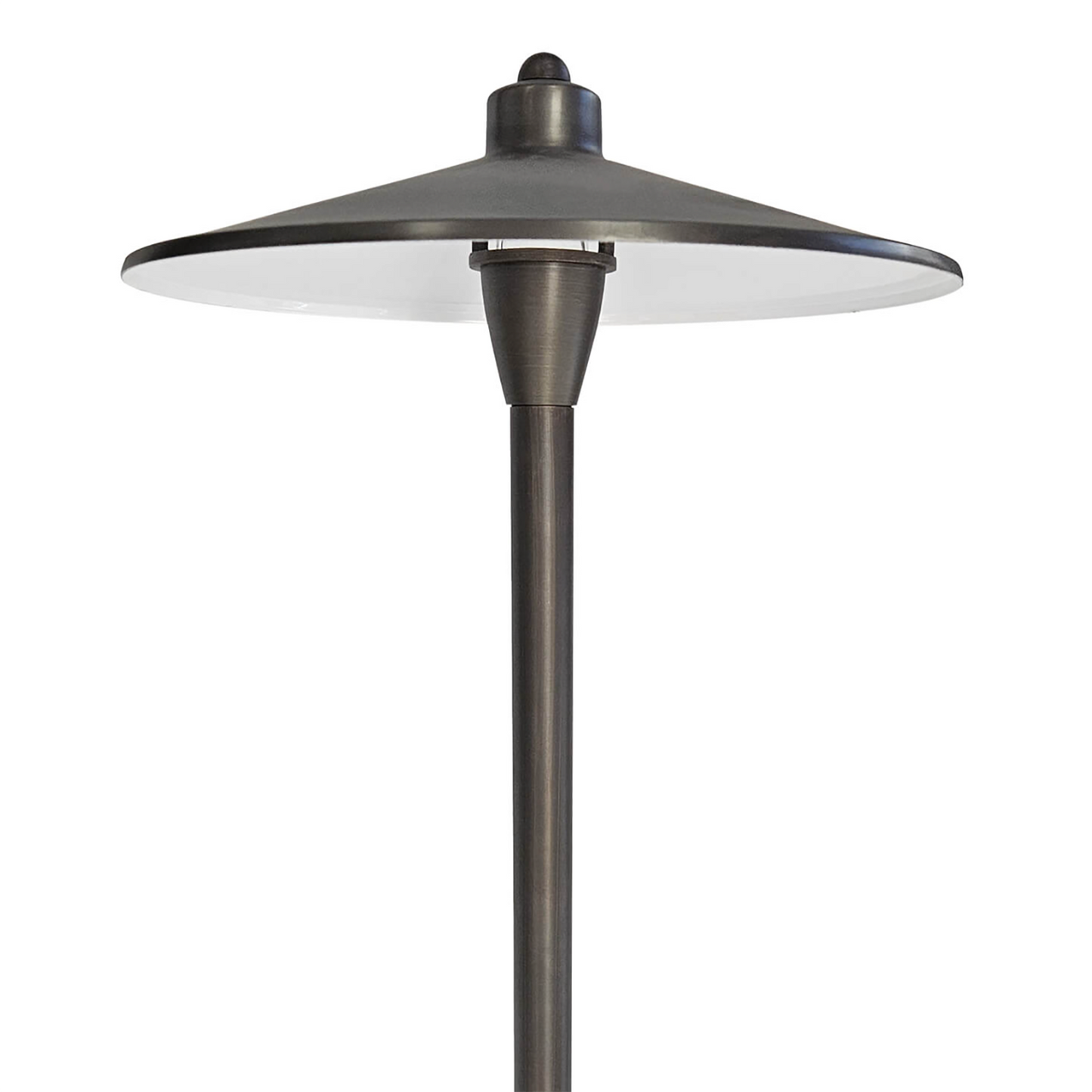 Path Light Solid Brass Big Hat 12 in