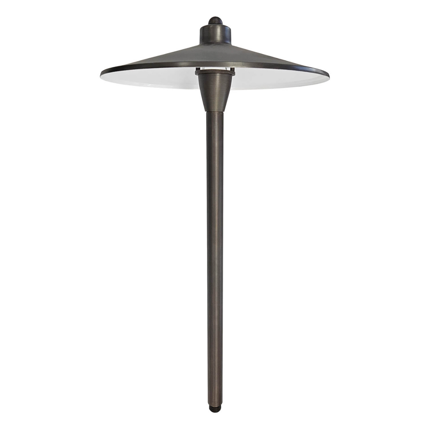 Path Light Solid Brass Big Hat 12 in