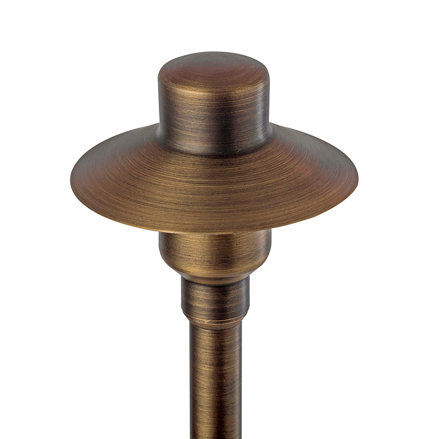 Path Light Small Hat 4 in Brass Antique Bronze Finish