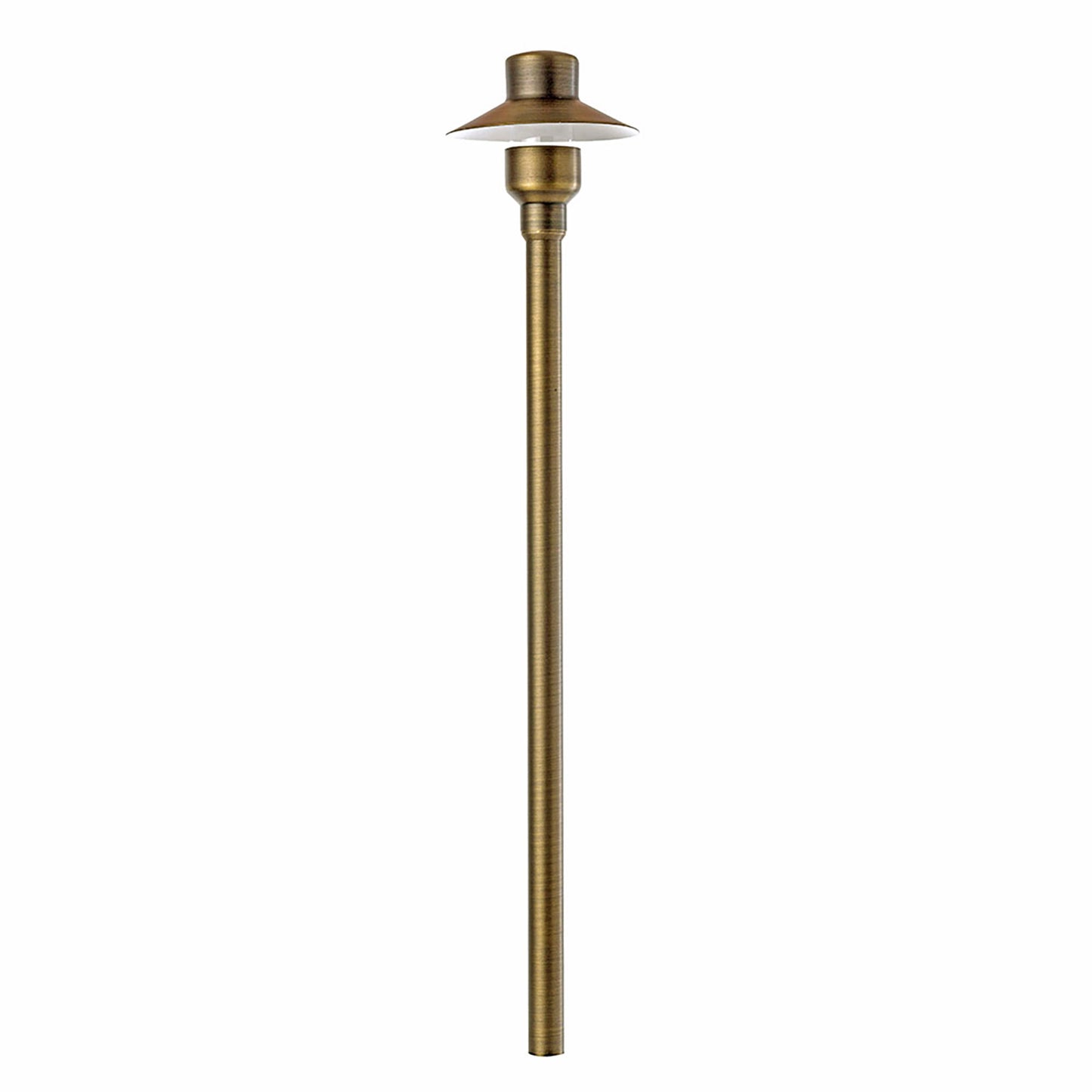 Path Light Small Hat 4 in Brass Antique Bronze Finish