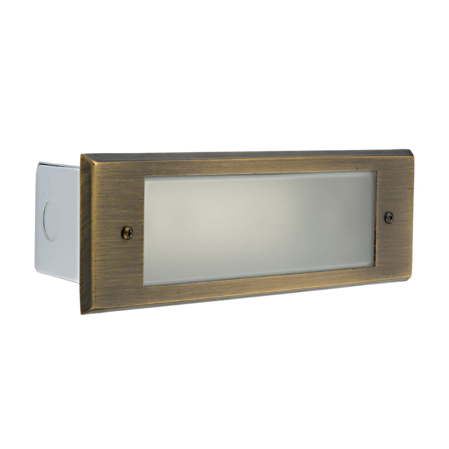 Outdoor Step Light Solid Brass Frosted Glass